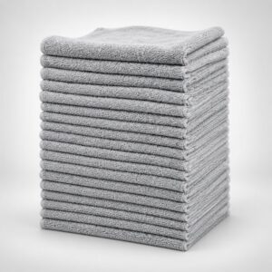 DW Microvezeldoeken 20-Pack – 300 GSM – 40×40 cm – Allround Poetsdoeken Zilver
