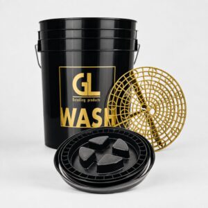 GL Detailing Wash Bucket – Wasemmer met Grit Guard & Deksel – 3 Uitvoeringen