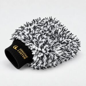 GL Genuine Luster Washmitt – Premium Microvezel Washandschoen – Zwart/Wit